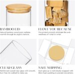 AW BRIDAL "I Love You Because" memory jar with a bamboo lid and 50 blank kraft paper cards spilling out.