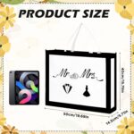 An extra-large white non-woven fabric gift bag featuring "Mr & Mrs" letter print and integrated handles.